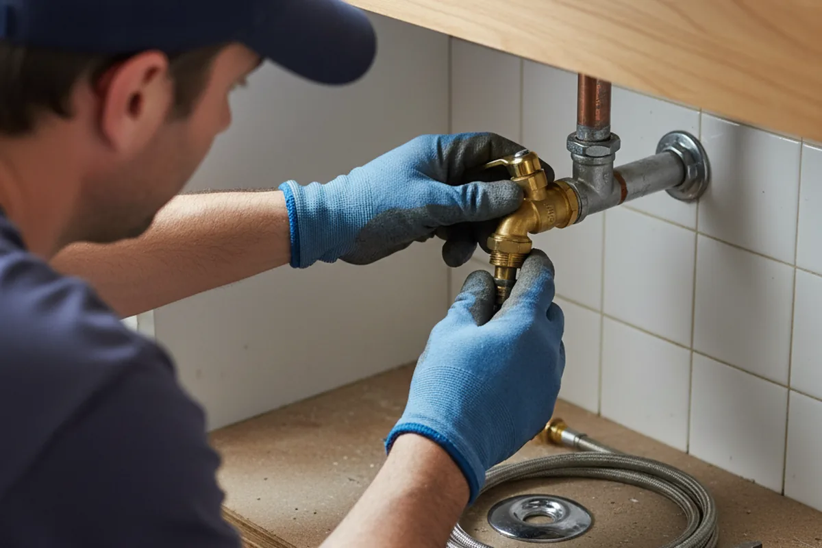 Shutoff valve and fitting work during Emergency Plumbing in Cohoctah
